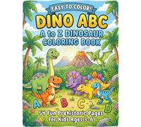 Dino ABC: A to Z Dinosaur Coloring Book for Kids Ages 3-6