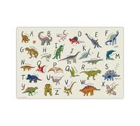 Dino ABC - Vade de escritorio infantil de vinilo premium (plástico libre de BPA) - 60 x 40 cm - Fabricado en Alemania