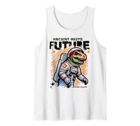 Dino Astronaut Ancient Rex Future Fusion Art Space Explorer Camiseta sin Mangas