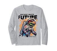 Dino Astronaut Ancient Rex Future Fusion Art Space Explorer Manga Larga