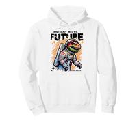 Dino Astronaut Ancient Rex Future Fusion Art Space Explorer Sudadera con Capucha