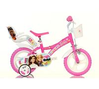 DINO BIKES Barbie Bicicleta de niña, Rosa, 12" (30,5 cm)
