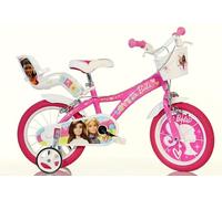 DINO BIKES Barbie Bicicleta para niños, Rosa, 16" (40,64 cm)