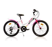 Dino Bikes Bicicleta niña 20 Pulgadas Blanca y Rosa