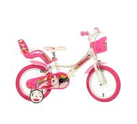 Dino Bikes Unicorn Bicycle Unicornio, Niñas, Blanco y Rosa, 16 Pulgadas