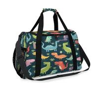 Dino - Bolsa de viaje para niñas, niños, mujeres y hombres, bonita bolsa de fin de semana, bolsa de hombro para viajes, deportes, gimnasio
