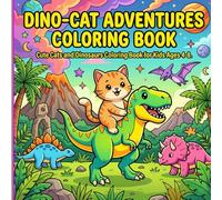 Dino-Cat Adventures Coloring Book: Cute Cats and Dinosaurs Coloring Book for Kids Ages 4-8: Fun Prehistoric Animal Coloring Pages for Boys and Girls ... and More (Cute Kitten Adventures)