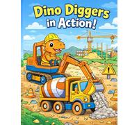 Dino Diggers in Action! coloring book: A Fun Dinosaur & Construction Coloring Book for Kids Ages 3-7