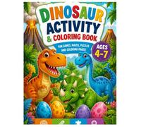 Dino Discovery : A fun coloring mazes & dot-to-dot activity book for kids ages 4-7: An exciting and fun adventure with dinosaurs coloring fun mazes ... this book that will benefit children aged 4-7