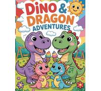Dino & Dragon Adventures: A Fun Coloring Book for Kids Ages 3-7 - Cute Dinosaurs and Dragons, Happy Adventures & Hours of Creativity!