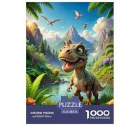 Dino Expedición Puzzle Imposible,desafío for Adults Animaleses Entretenimiento Creativo 1000 Piezas Obra De Arte De Juego De para Adultos, Regalos A Partir De 14 Años 52x38cm/1000pcs