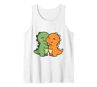 Dino Friends Forever. Bonito diseño de Dinosaurio Kawaii. Camiseta sin Mangas
