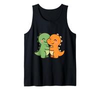 Dino Friends Forever. Bonito diseño de Dinosaurio Kawaii. Camiseta sin Mangas