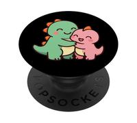 Dino Friends Forever. Bonito diseño de Dinosaurio Kawaii. PopSockets PopGrip Adhesivo