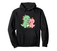 Dino Friends Forever. Bonito diseño de Dinosaurio Kawaii. Sudadera con Capucha