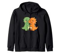 Dino Friends Forever. Bonito diseño de Dinosaurio Kawaii. Sudadera con Capucha