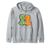 Dino Friends Forever. Bonito diseño de Dinosaurio Kawaii. Sudadera con Capucha