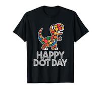 Dino gótico Happy Dot Day - Arte de Puntos espeluznantes de Halloween Camiseta