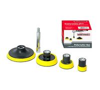 Dino KRAFTPAKET Juego de placas de apoyo M10 30 mm 50 mm 75 mm 100 mm con extensión de 80 mm para pulidora con rosca M10. Compatible con máquina pulidora de batería 640241