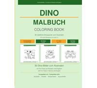 Dino Malbuch: 30 niedliche Dinosaurier zum Ausmalen