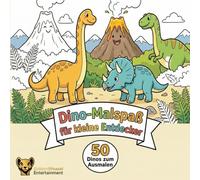 Dino-Malspaß für kleine Entdecker: Das große Dinosaurier Malbuch für Kinder ab 4 Jahren: Mit 50 gigantischen Motiven (Quadratisches Format)