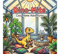 Dino-Mite Cozy Home Adventures: Cute Dinosaur Daily Life at Cozy Home: 40 Whimsical Interior Scenes in a Bold and Easy Coloring Book for Kids and Adults, Stress Relief, Single-Sided (8.5" x 8.5")