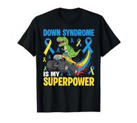 Dino Monster Truck Down Syndrome Awareness Camiseta