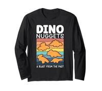 Dino Nuggets Chicken Snack Retro Blast Manga Larga