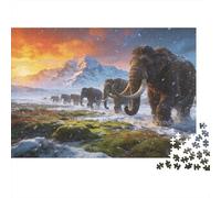 Dino podría Puzzle 1000 Piezas CArteón Puzzle Grande Adulto Difícil mamut Coleccionistas Navidad 38x26cm/1000pcs