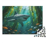 Dino podría Puzzle 1000 Piezas Cartón Puzzle Grande Adulto Difícil Megalodón Educa Rompecabezas Familiar 52x38cm/1000pcs