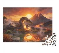 Dino podría Puzzle 1000 Piezas Cartón Puzzle Grande Adulto Relajarse Python Coleccionistas Puzzle Familiar 38x26cm/1000pcs
