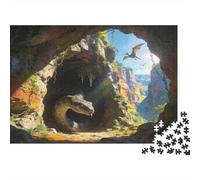 Dino podría Puzzle 1000 Piezas Cartón Puzzle Grande Adulto Relajarse Python Puzzle Familiar Regalo 70x50cm/1000pcs