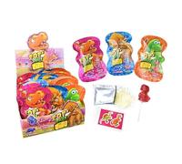 DINO POP + Popping Candy - Piruleta + Caramelo popping - 36 Unidades