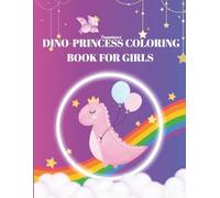 Dino princess coloring book: Dinosaur prehistoric creature coloring book for girls with sparkle and flowers, 8.5x11inch, 40 pages, single side ... screen time, best gift for girls, vacation