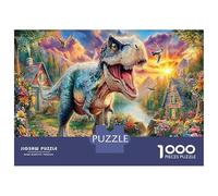 Dino Pueblo Cartón Grueso Ciudad Ruinas Paquete De Rompecabezas Amantes Rompecabezas Familia Alivio Estrés Regalo para Niños Rompecabezas Principiantes 70x50cm/1000pcs