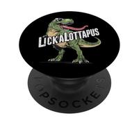 Dino Pun LGBT Lesbianas o heterosexuales Dinosaurio Lickalottapus PopSockets PopGrip Adhesivo