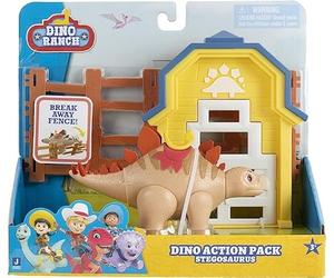 Dino Ranch - Dino Action Pack Triceratops, Juguete de la Serie de Dibujos Animados, con un Dinosaurio y un Rancho con vayas, Coleccionable, 3 Modelos Diferentes, niños + 4 años, Famosa (DNA05400)