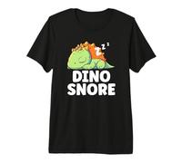 Dino Ronquido Divertido Juego de Palabras Dormir Cansado Siesta Dinosaurio Siesta Camiseta Premium