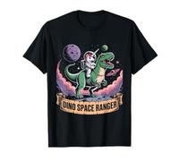 Dino Space Ranger Astronauta Unicornio T-Rex Aventura Cósmica Camiseta