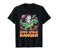 Dino Space Ranger Montando un Unicornio, Dinosaurio, Galaxy Adventure Camiseta