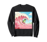 Dino Surfing en una Ola de Hielo Sudadera