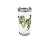 Dino T-Rex está enamorado Vaso térmico de acero inoxidable de doble pared
