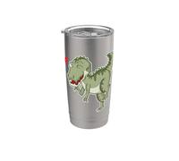 Dino T-Rex está enamorado Vaso térmico de acero inoxidable de doble pared