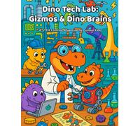 Dino Tech Lab Gadgets Gizmos and Dino Brains Children's Coloring Book Dinosaur Scientists Inventors Engineers Kids Activity: Color the Coolest ... - 20 Fun STEM Adventure Scenes for Kids