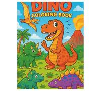 Dino World Adventure: A Fun Dinosaur Coloring Book for Kids: Roaring Fun with T-Rex, Triceratops, and More - 40 Unique Pages for Boys and Girls Ages 4-8