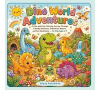 Dino World Adventures: A Cute and Cozy Coloring Journey Through Friendly Dinosaurs, Prehistoric Nature, and Fun Adventures - For Kids Ages 6-9