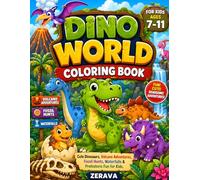 Dino World Coloring Book: Cute Dinosaurs, Volcano Adventures, Fossil Hunts, Waterfalls & Prehistoric Fun for Kids