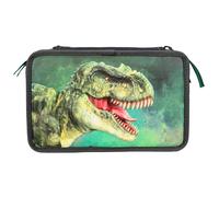Dino World - Triple Pencil Case - Green With 3D Effect - ( 0412475 ) Toy NUEVO