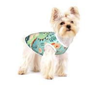 DinoDuoBlossoms - Camiseta de alta calidad para perro, ropa suave 100% algodón para perros, perfecta para perros pequeños a medianos, camisas elegantes y cómodas para perros, talla S