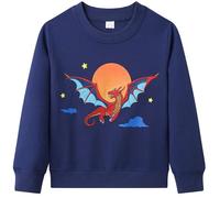 Dinopjs Jersey para niño, sudadera cálida para niños, dibujos animados clásicos, tractor, dinosaurio, dragón volador, caballero, arco iris, oso polar, árbol de Navidad, camisetas deportivas de algodón